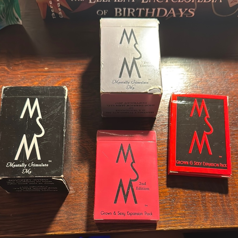 Card Game Set - Black, Red, Pink